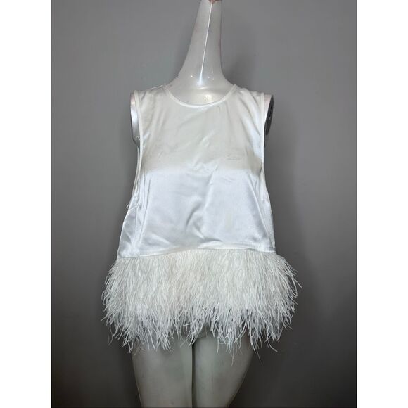 CINQ A SEPT SMOOTH SATIN CHARISSE TOP XL $425 - Picture 5 of 10